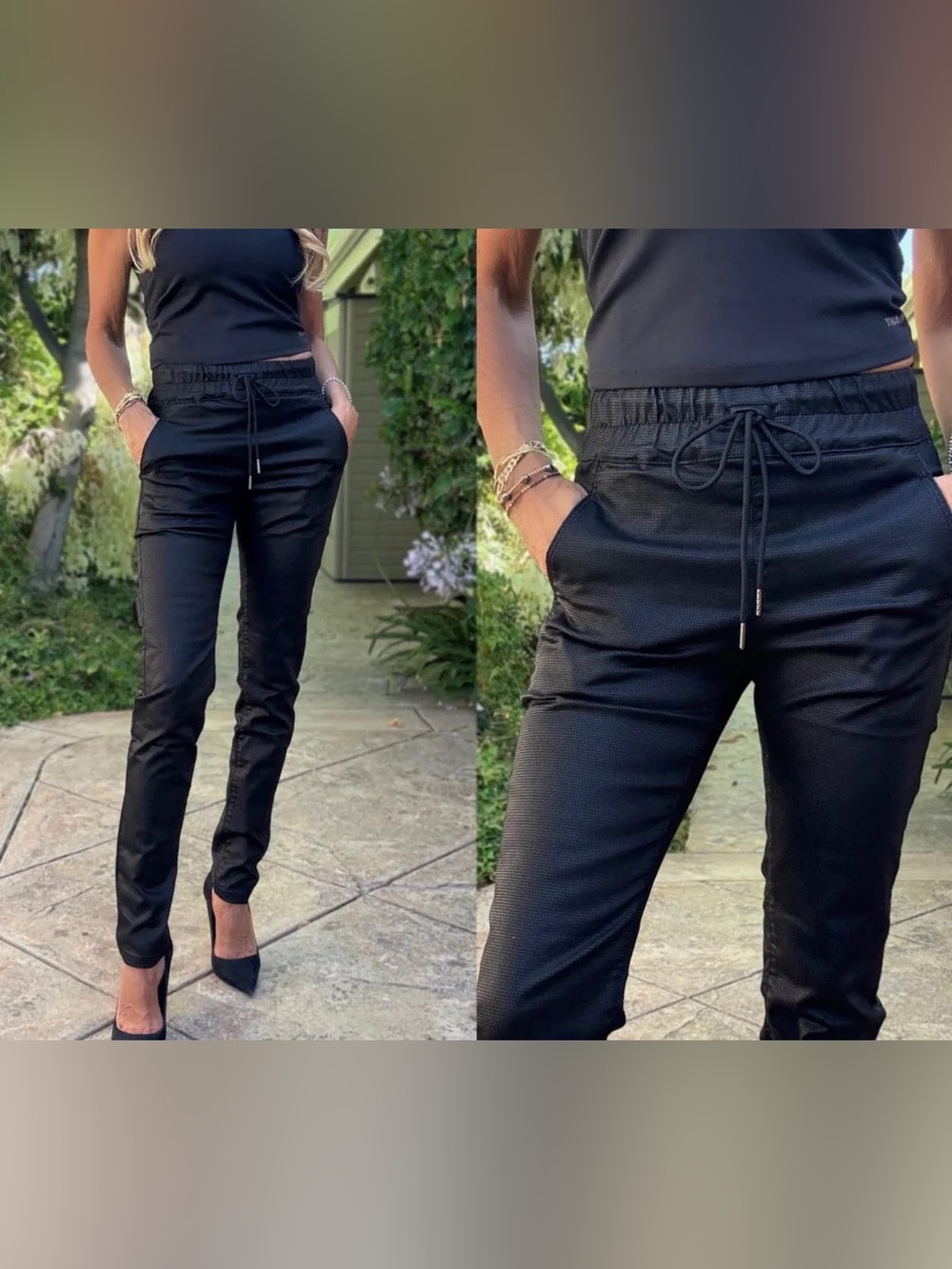 Flog coated drawstring pants 🖤 size 25
